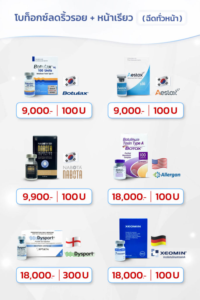 โปรโมชั่นลดริ้วรอย+หน้าเรียว