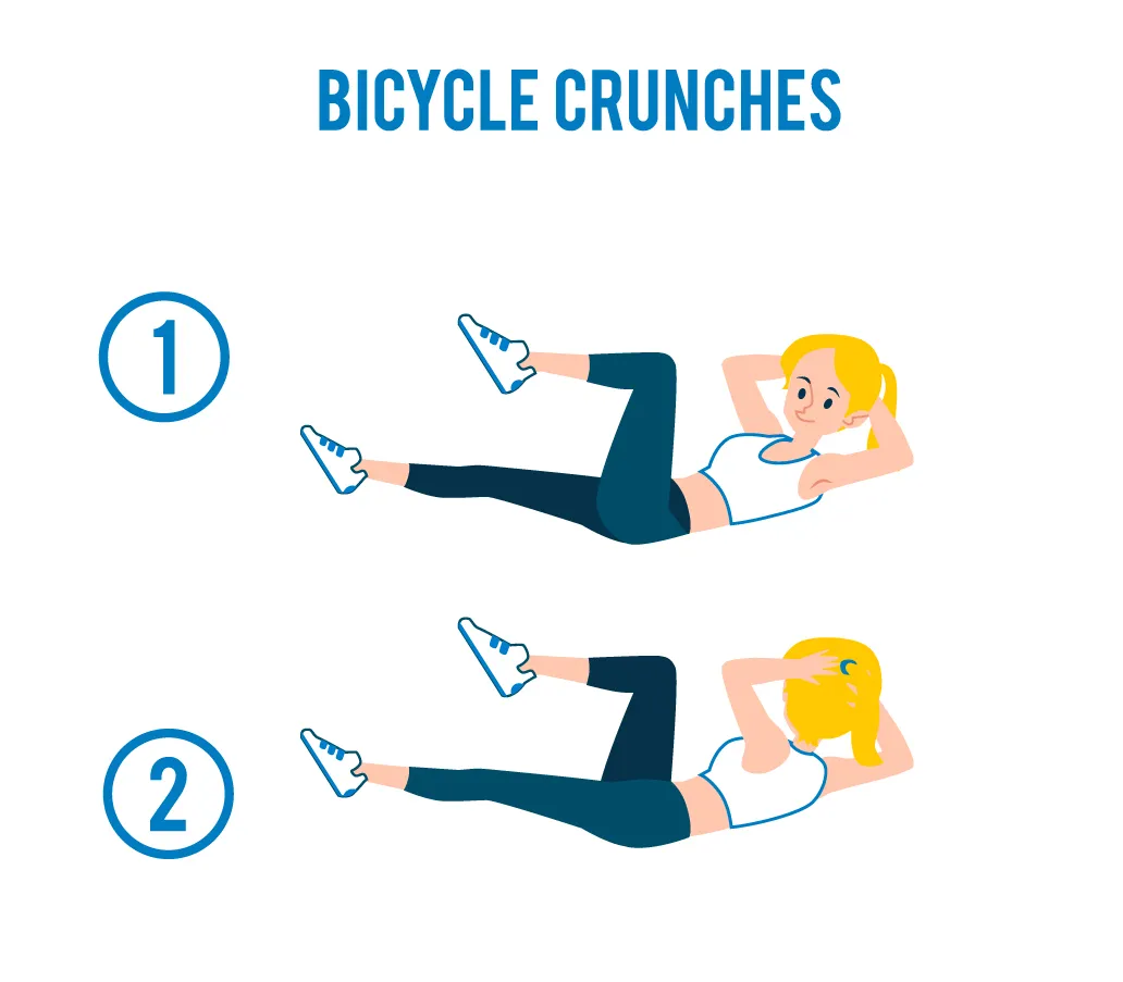 วิธีลดพุงด้วยท่าBicycle-Crunch