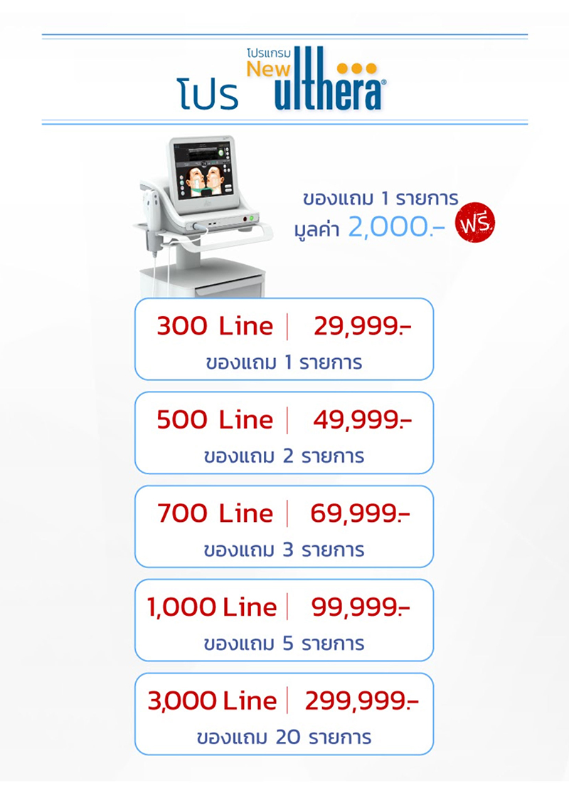 Ulthera ราคา โปรโมชั่น