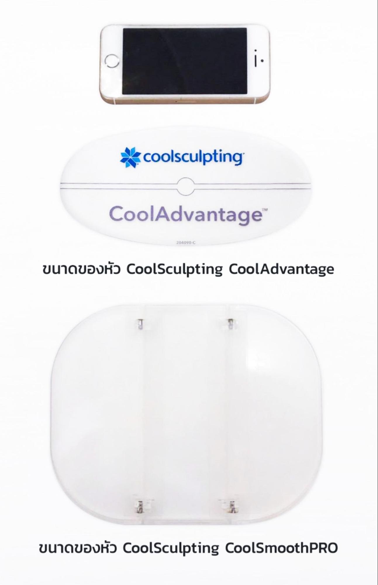 ขนาดหัวเครื่อง Coolsculpting