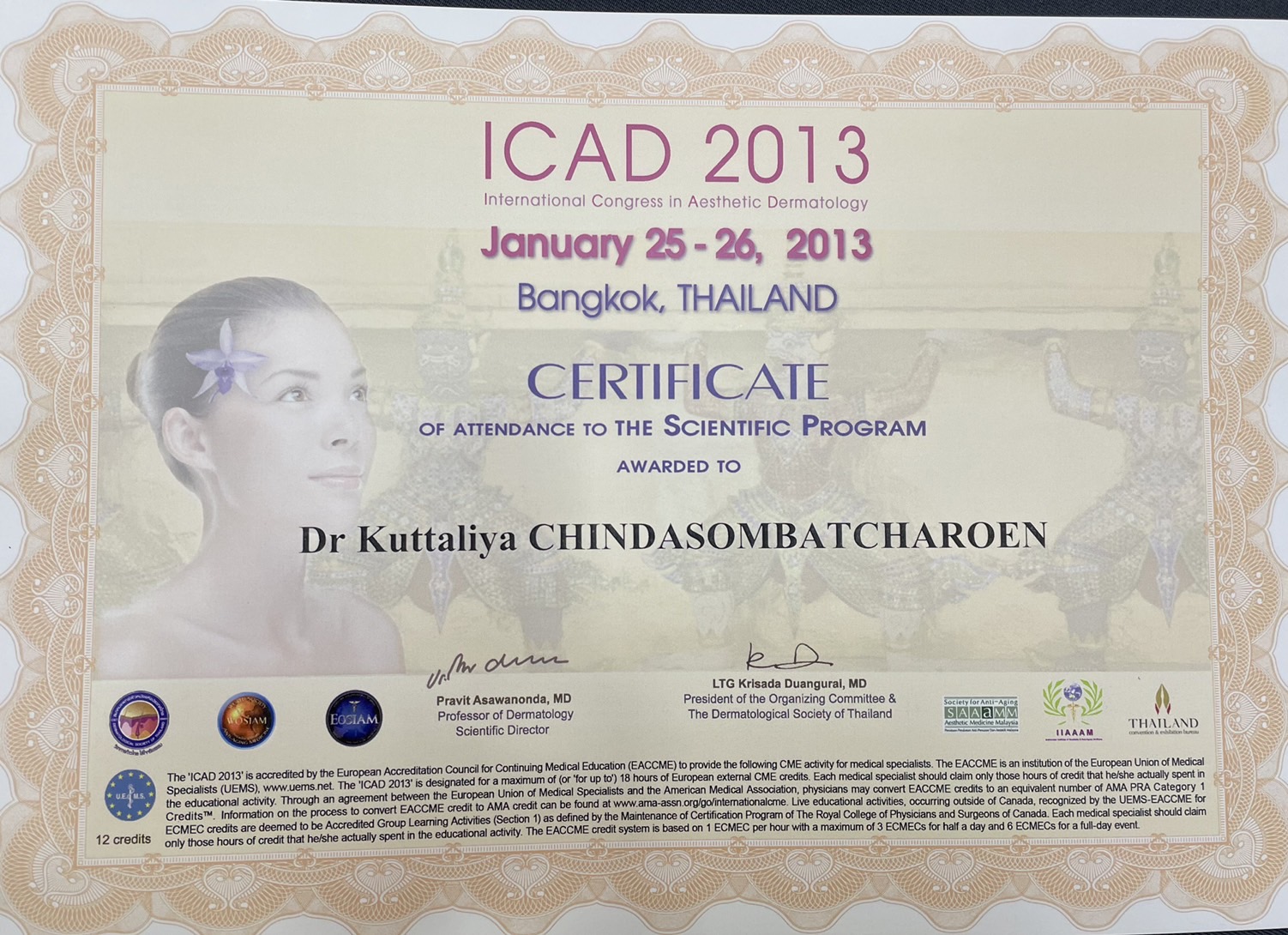 dr Kuttaliya Chindasombatcharoen Certificate (4)