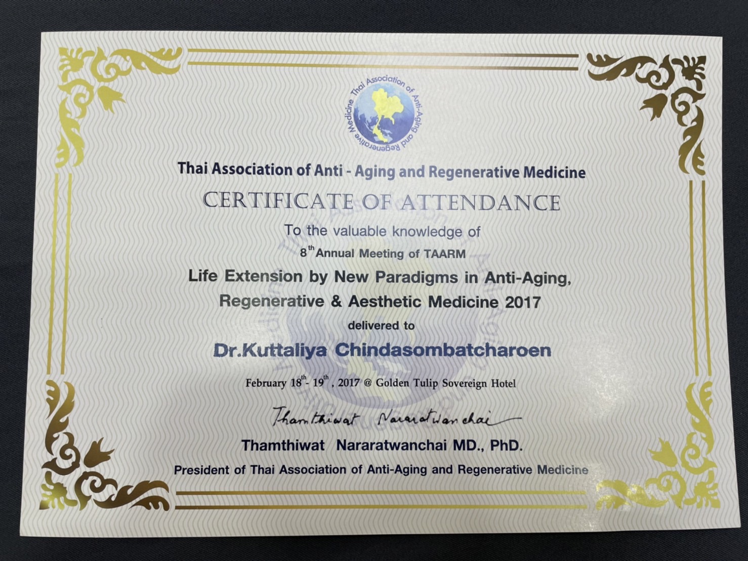 dr Kuttaliya Chindasombatcharoen Certificate (6)