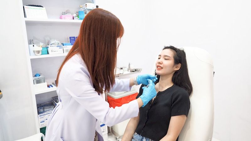 ขั้นตอนฉีดฟิลเลอร์ขมับ ฟิลเลอร์คาง2 โดยหมอแพร