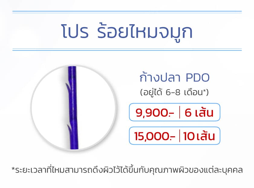 ราคาร้อยไหมจมูก