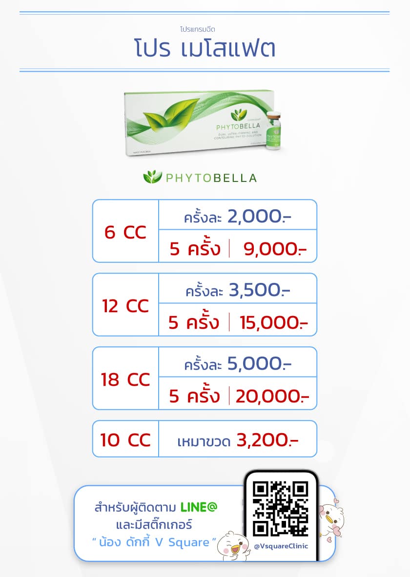 โปรโมชั่นเมโสแฟต ราคา