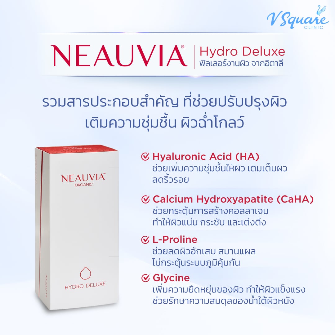 ฉีด Neauvia Hydro Deluxe แก้ผิวขาดน้ำ