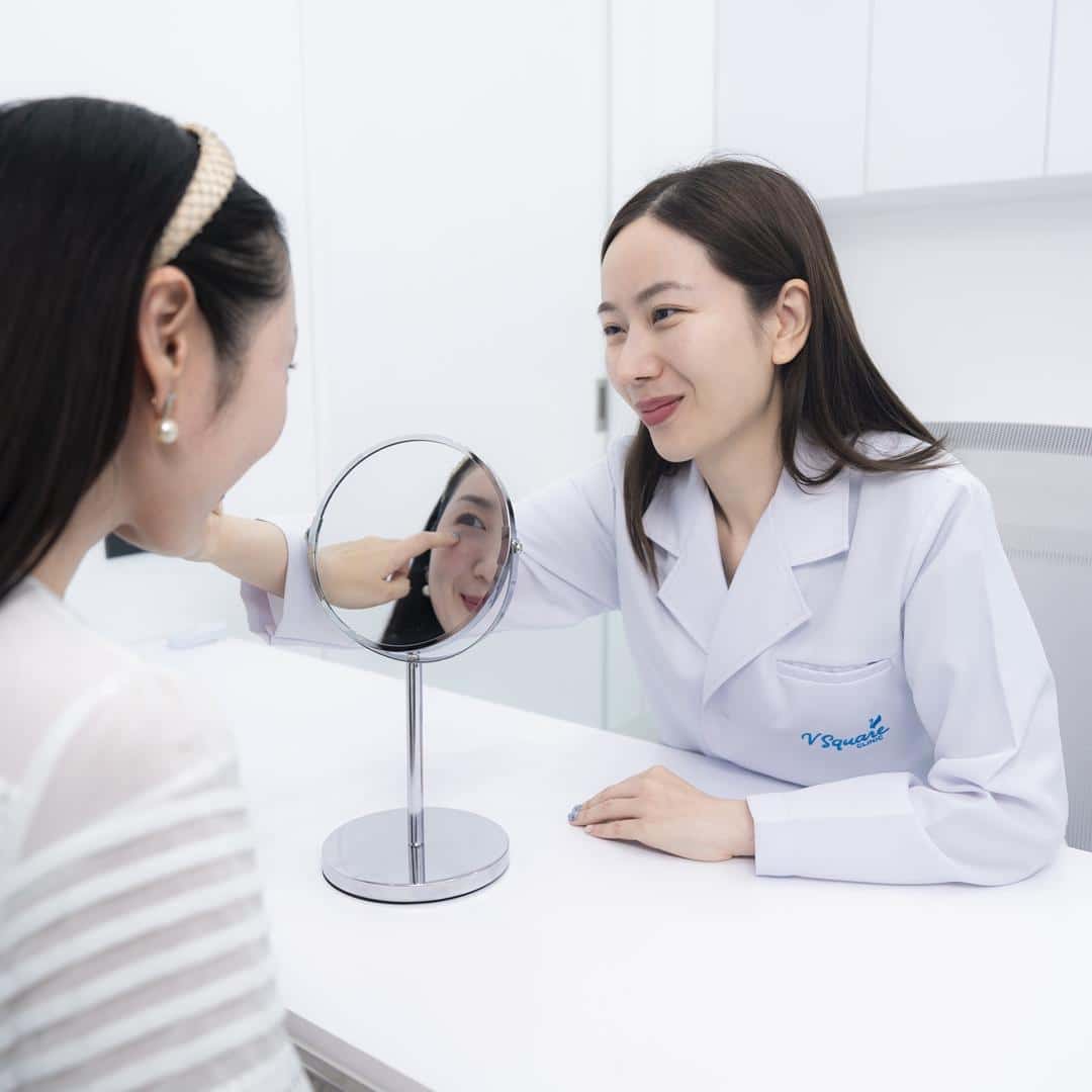 ฉีดฟิลเลอร์ใต้ตา V Square Clinic หมอคิม