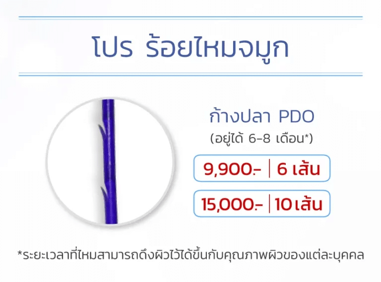 โปรโมชั่น ร้อยไหมจมูก