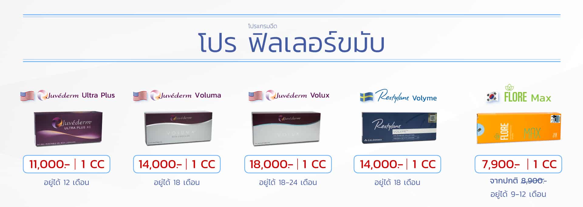 โปรโมชั่นฟิลเลอร์ขมับ