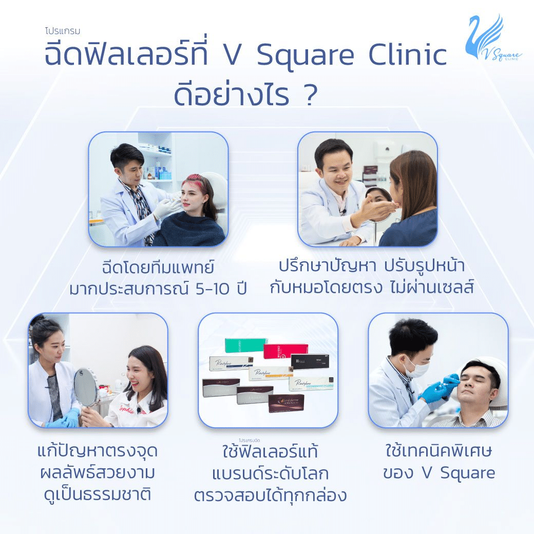 ฉีดฟิลเลอร์ขมับ เสริมโหงวเฮ้ง ที่ V Square Clinic ดีอย่างไร ? คุณเจสซี่ โดยคุณหมอโต้ง หมอเอก หมอแพร หมอบาส