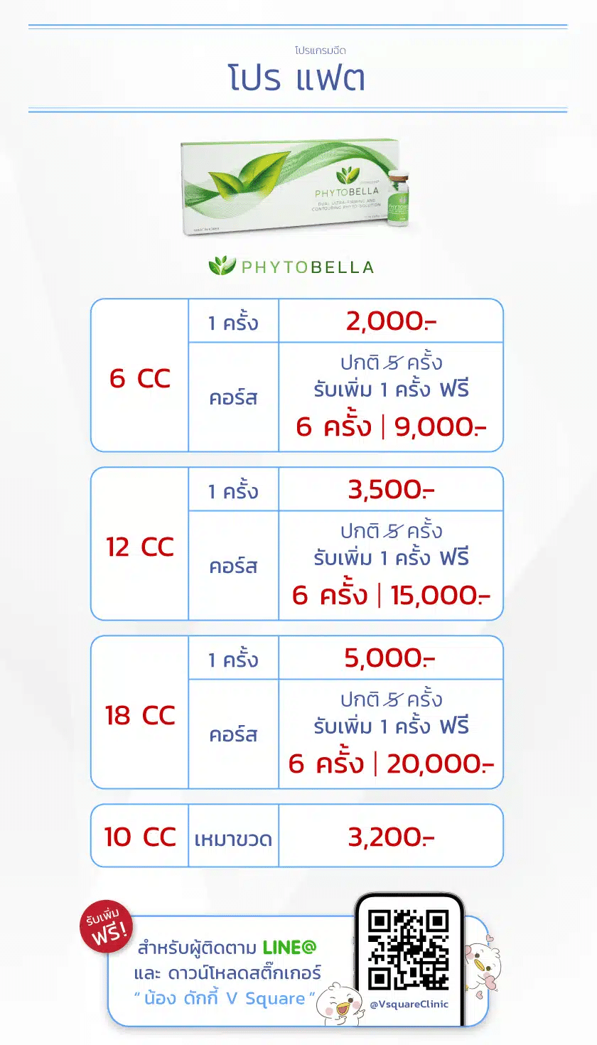 ราคาฉีดเมโสแฟต