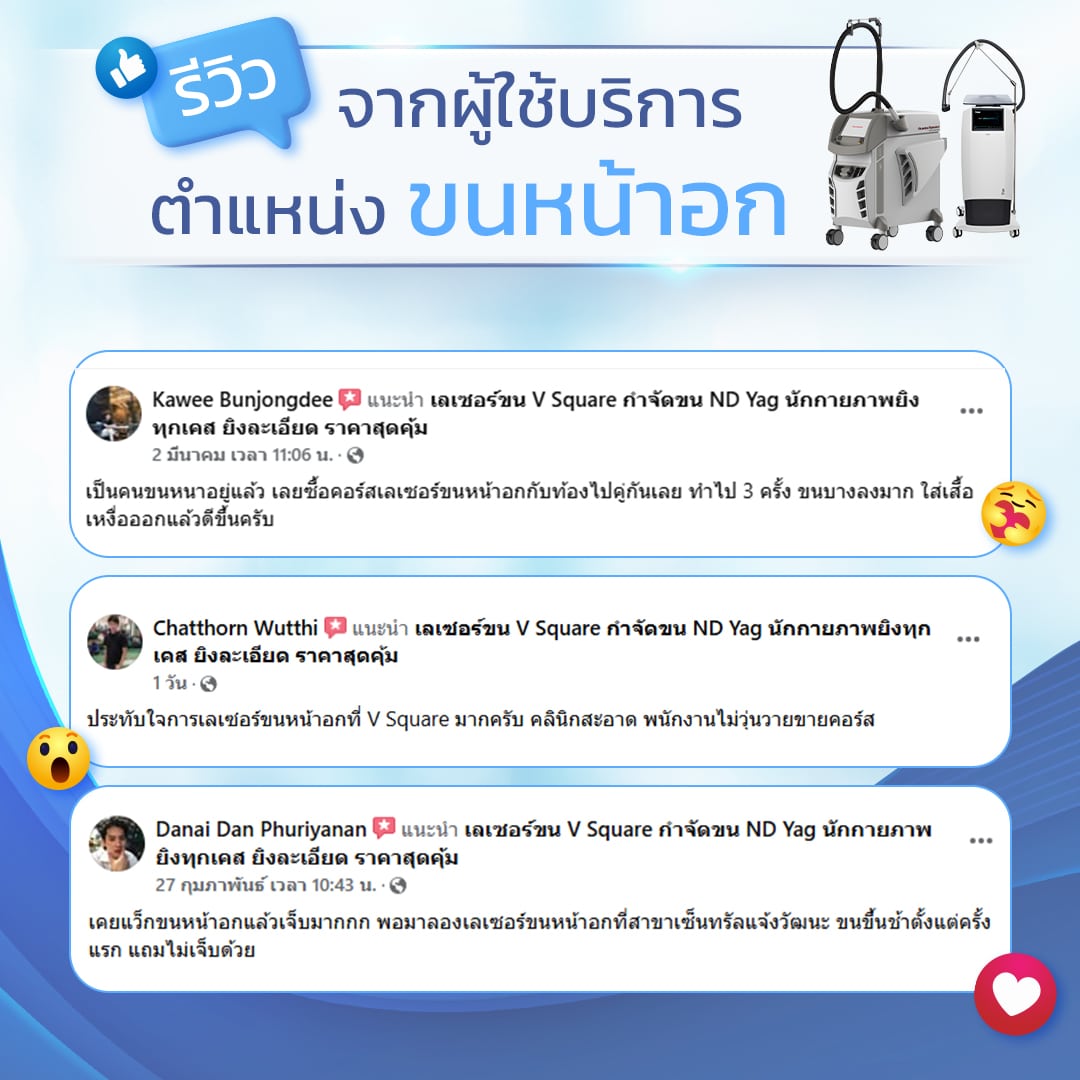 รีวิวเลเซอร์ขนหน้าอก