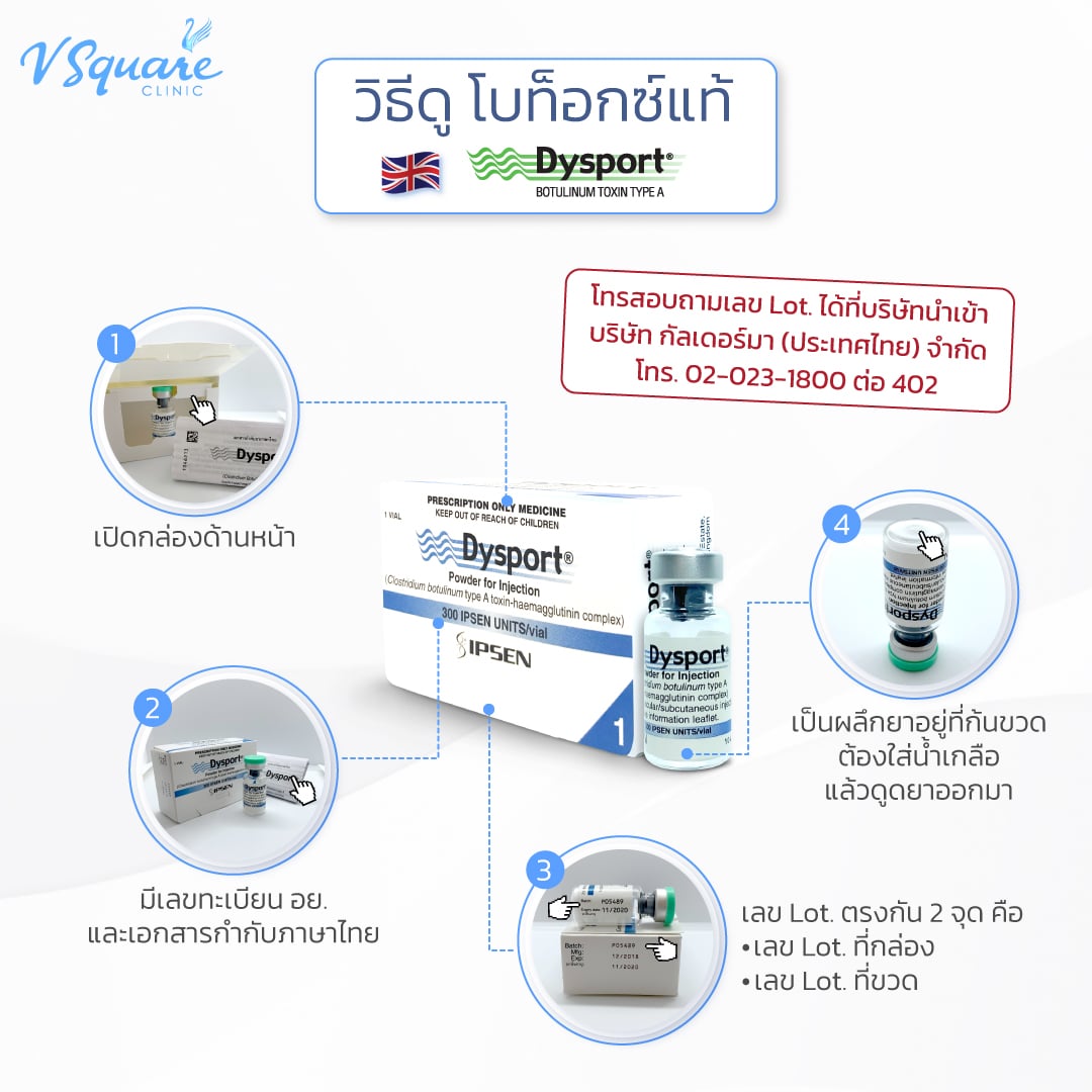 วิธีดูโบท็อกแท้ Dysport