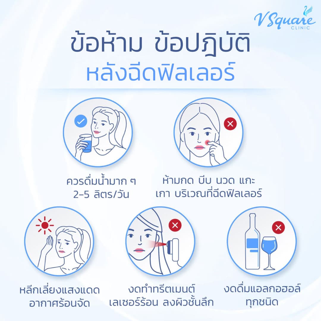 ข้อห้ามหลังฉีดฟิลเลอร์