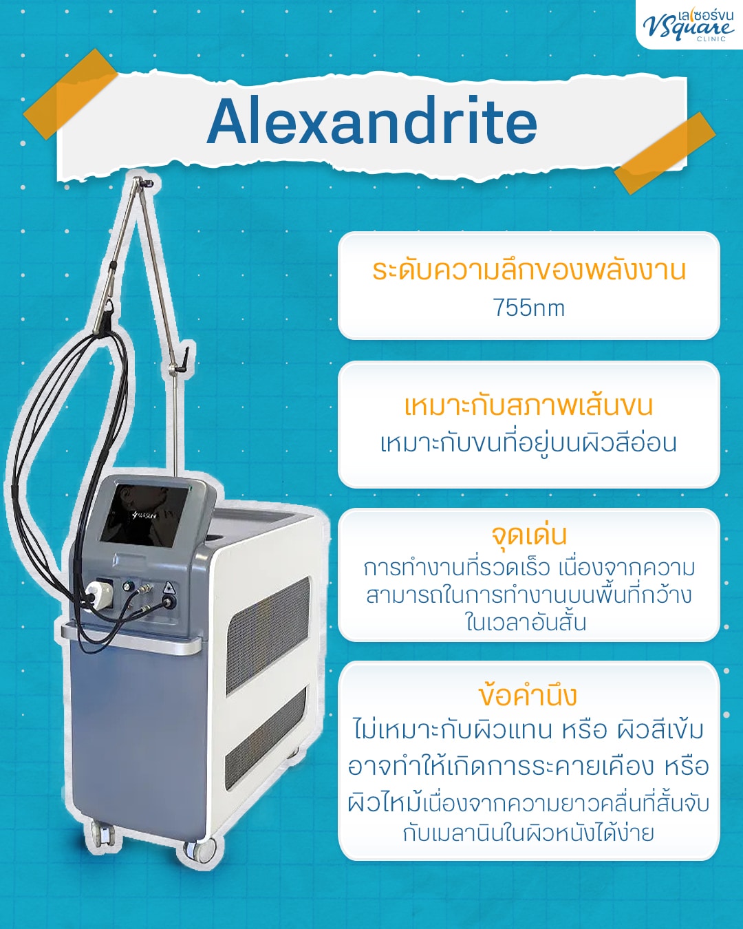 เครื่องเลเซอร์ขน Alexandrite Laser