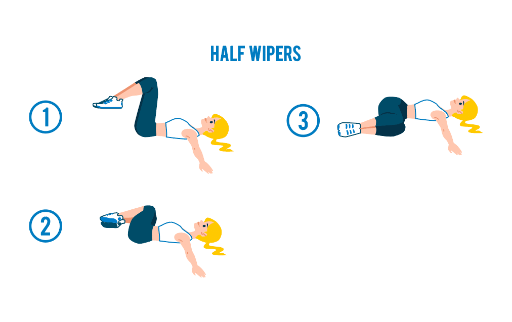 Half Wipers ท่าออกกำลังกายลดพุง