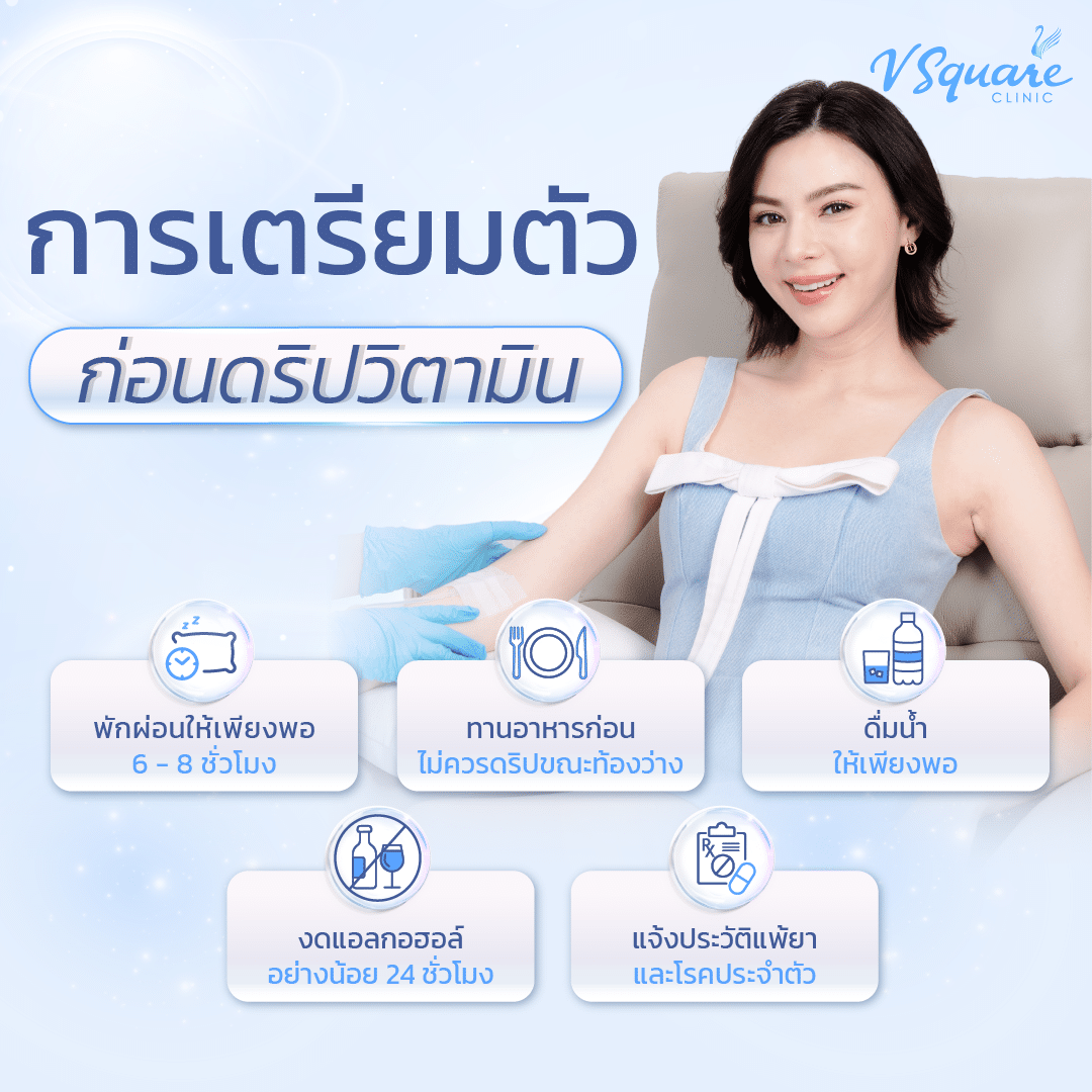 เตรียมตัวก่อนทำ IV Drip