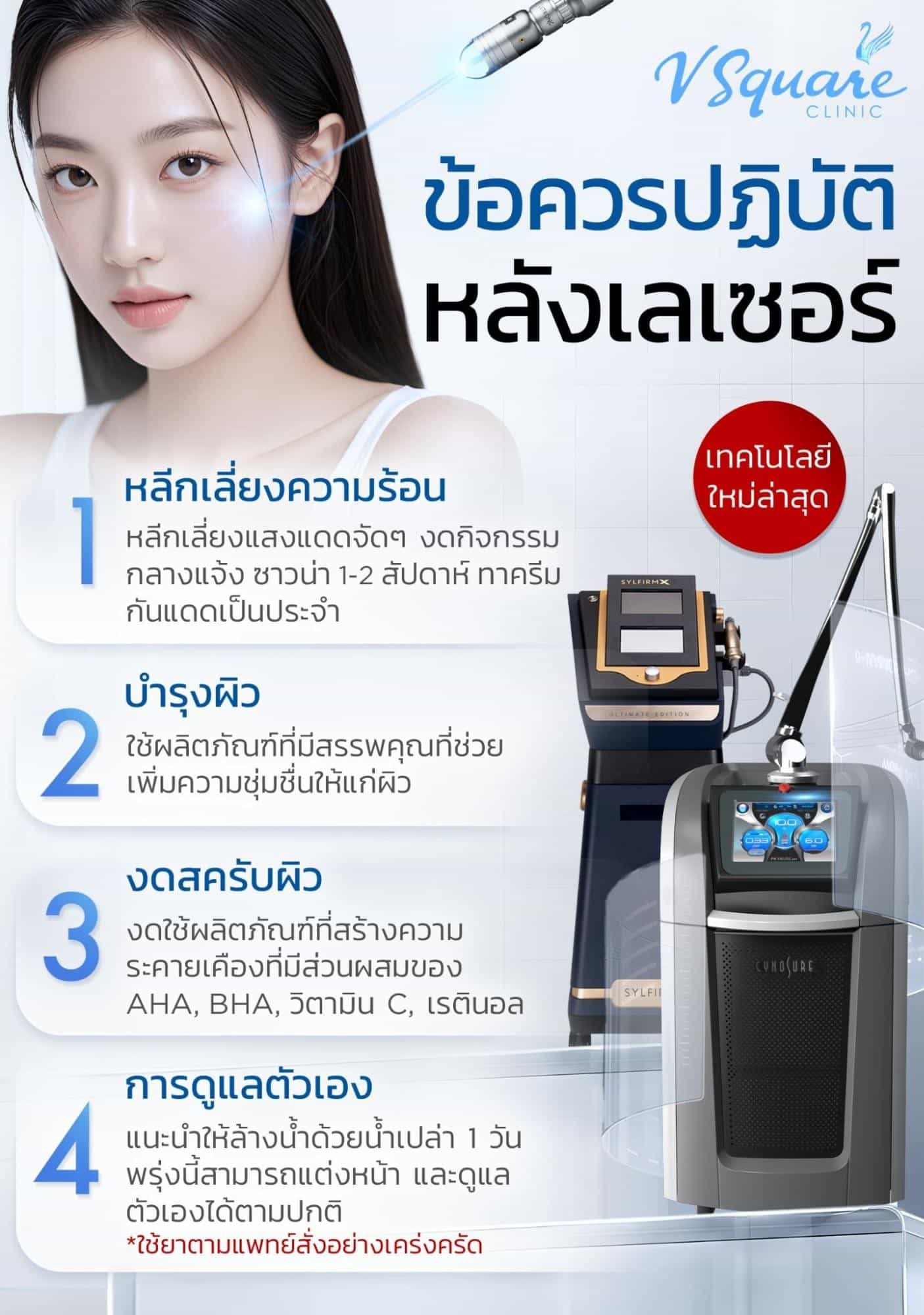 หลังทำ Erbium YAG Laser ดูแลตัวเองยังไง