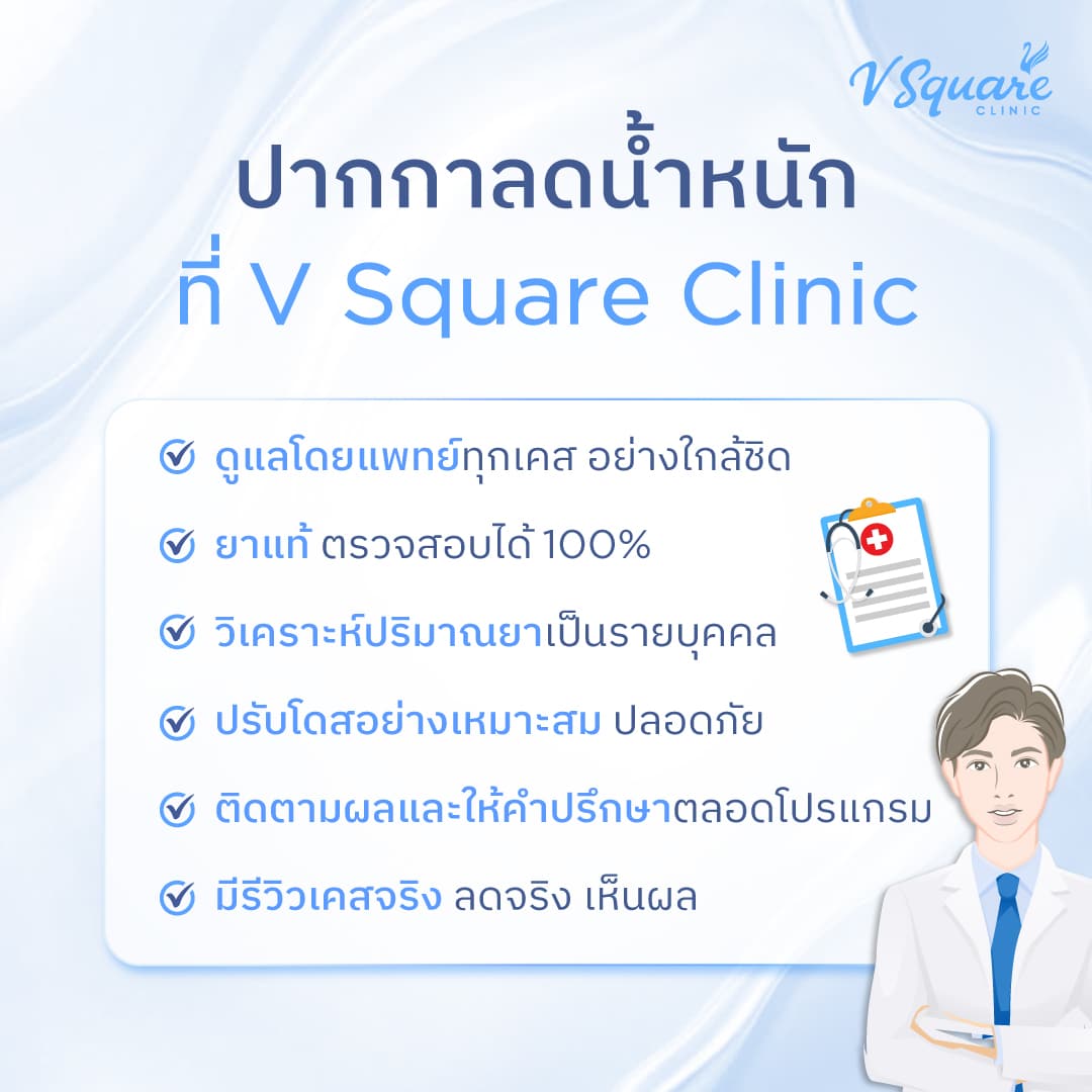 ฉีดปากกาลดน้ำหนัก ที่ V Square Clinic